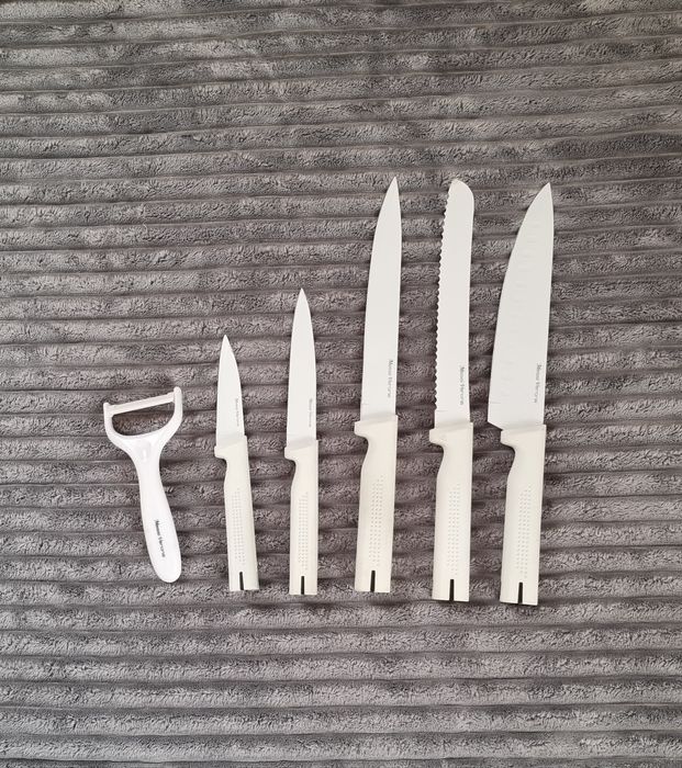 NOWY zestaw komplet noży noże 6szt biały Messi Verona
