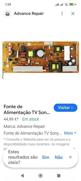 Placa alimentação sony bleck trinitom
