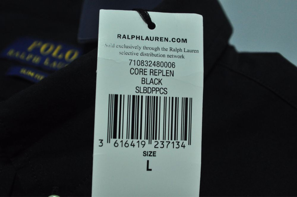 Polo Ralph Lauren Black оригинал новая рубашка мужская чёрная (NEW) L