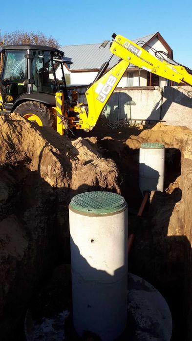 Будівництво монтаж септик під ключ без викачки бетонні кільця ДРЕНАЖ