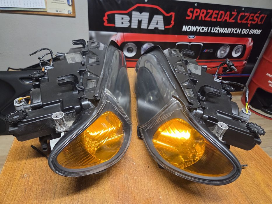 BMW E46 Reflektory ZKW Lampy Kierunki Przód Komplet Polift  BDB Stan