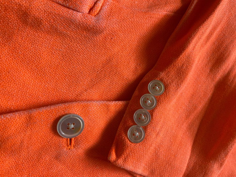 Pomarańczowy oranżowy żakiet marynarka Polo Ralph Lauren Len neon