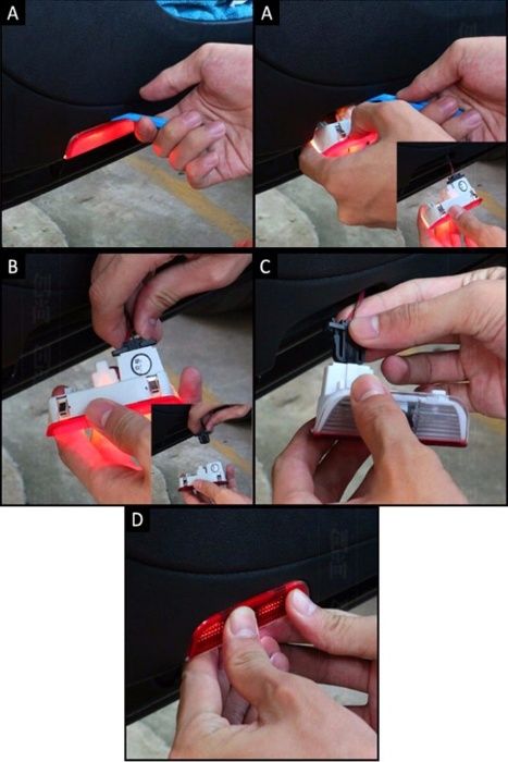 LOGO LED Lampki Drzwi Projektory Touareg Passat B6 B7 Golf 5-6-7 Inne