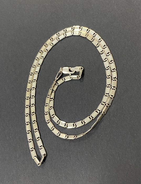Srebrny łańcuszek 8,9g włoski 925 splot blaszka taśma 51cm srebro Ital