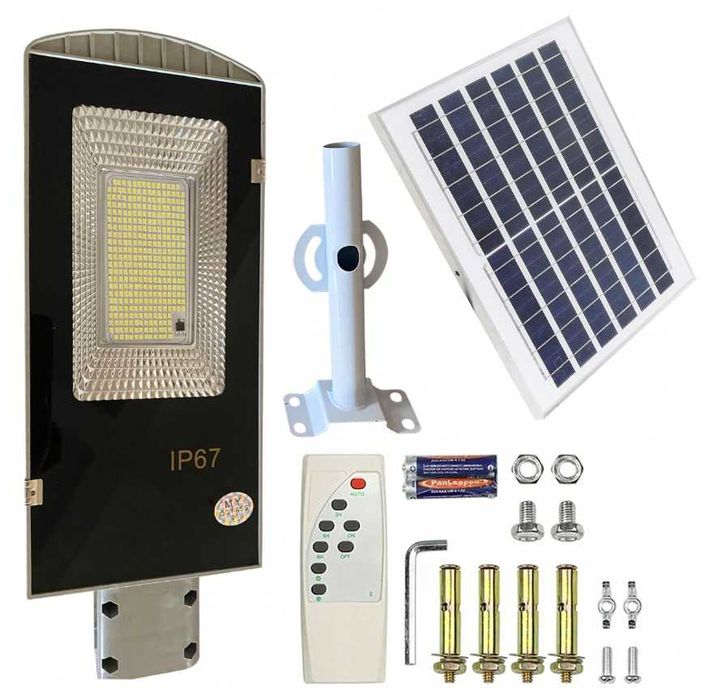 Latarnia Ogrodowa Solarna Na Słup MEGA MOCNA 2000W 247 LED Uliczna LED