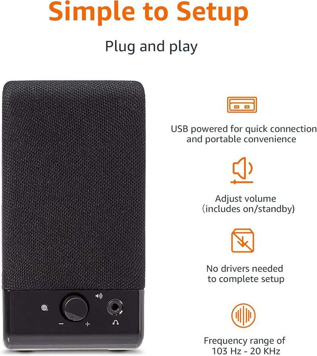 Głośniki 2.0 Amazon U213 USB 2,2W Jack 3,5 mm Czarny