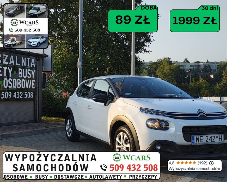 Wynajem samochodu wypożyczalnia samochodów aut osobowych van bus