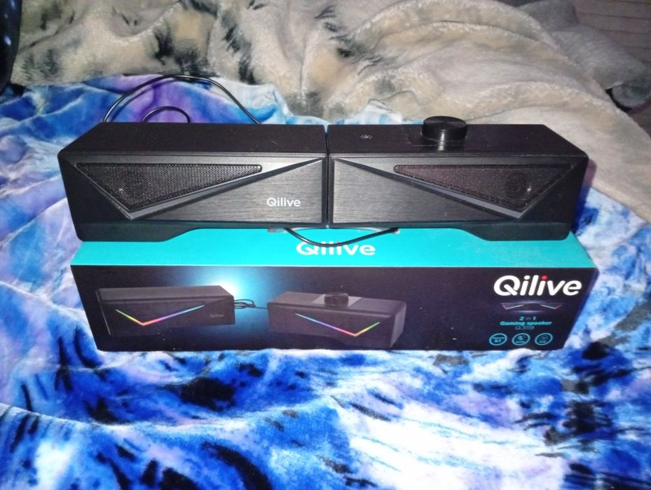 Coluna para PC 2.1 com luz led colorida