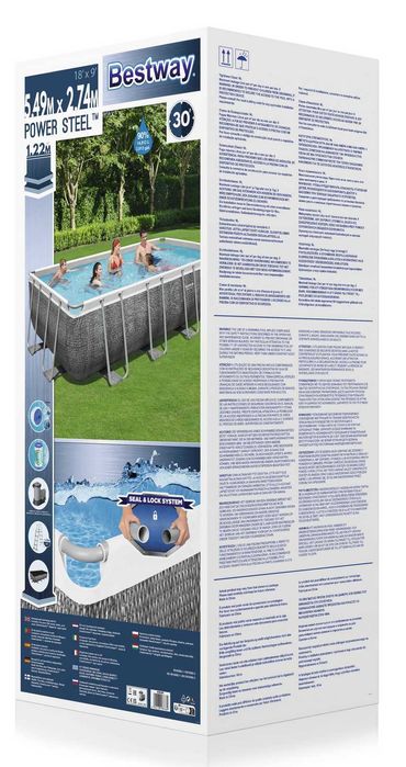 Piscina tubular retangular 549X274X122cm