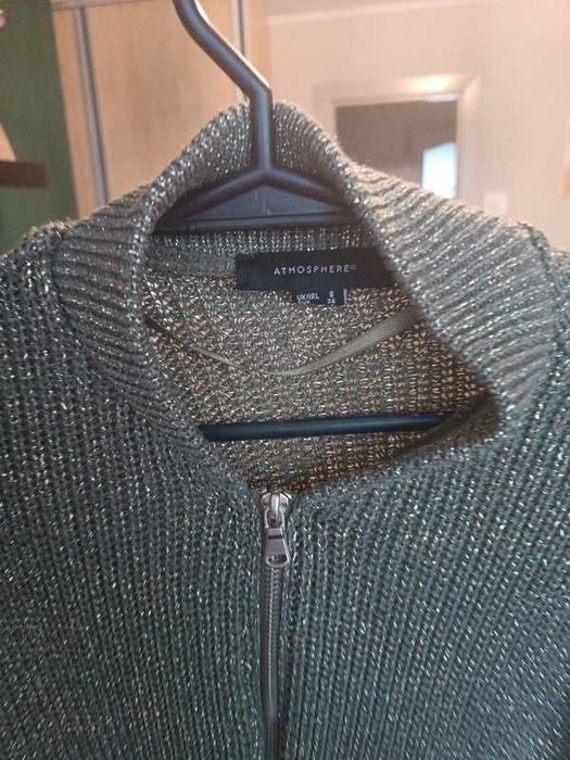 Sweter kardigan złoto