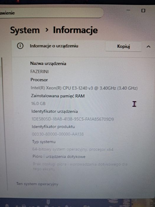 Zestaw Komputer gamingowy