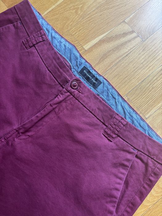 Spodnie męskie giacomo conti 182/106 eleganckie bordowe wiśniowe