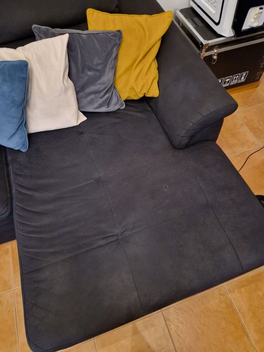 Sofá chaise long preto