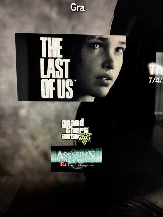 PlayStation 3 PS3 Slim + pad + kable + gry GTA V / The Last of Us
