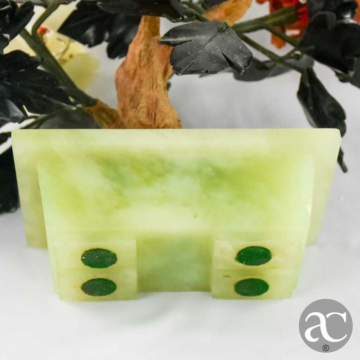 Árvore bonsai, China, feito em pedra, quartzo e jade