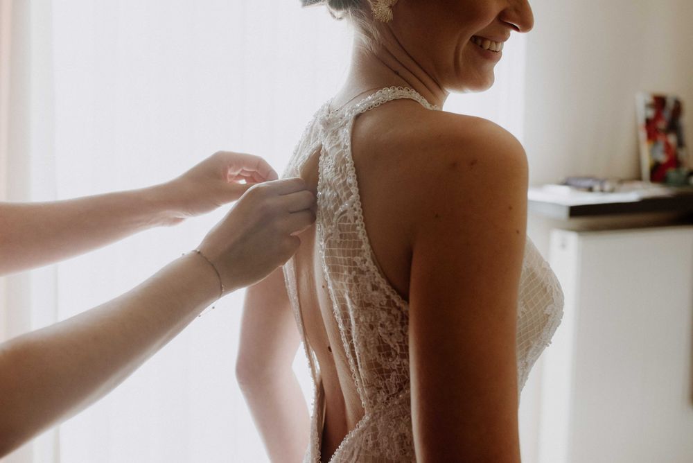 Koronkowa suknia ślubna rybka, Chic Nostalgia model Peri
