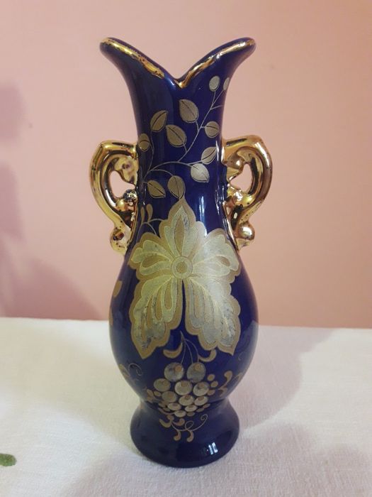 Вазочка. Винтажная вазочка. Кобальтовая ваза. Ваза для сервировки .