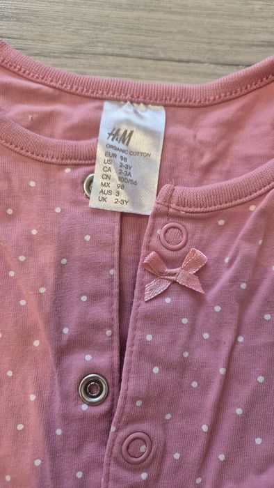 3 pary rampersy  śpiochy h&m 98