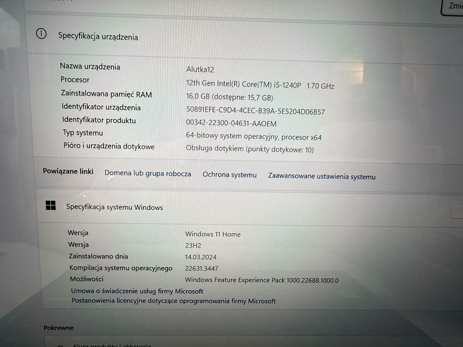Huawei Matebook 14 model KLVF-X 16 RAM/Jak nowy/ Wrocław sklep