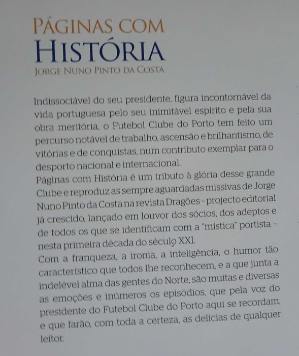 Páginas Com História de Jorge Nuno Pinto da Costa