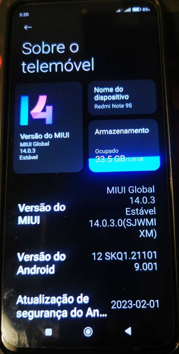 Xiaomi Redmi Note 9S__ 8GB/128GB, como novo