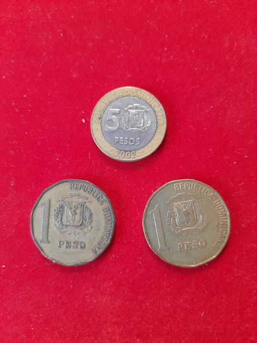 Moedas Rep. Dominicana (3 uni)
