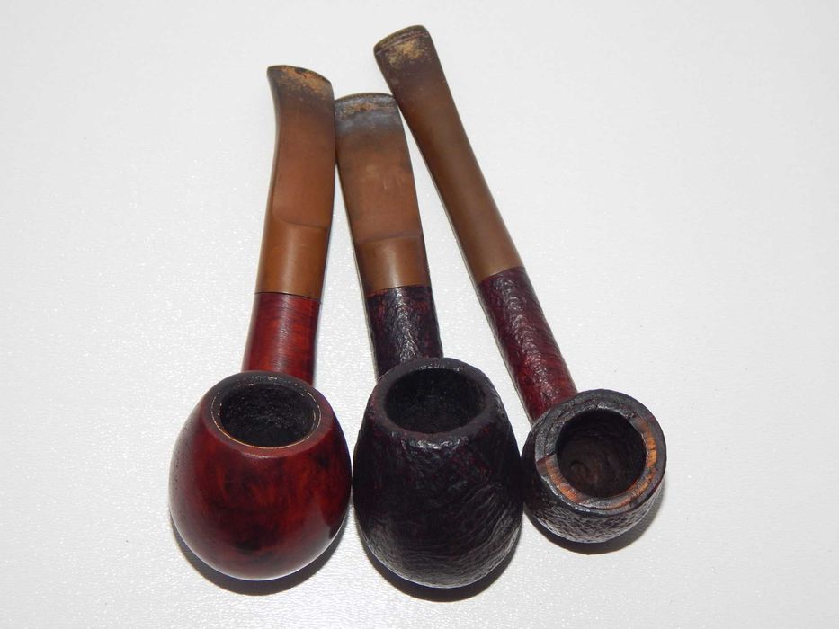 3 fajki tradycyjne STANWELL,  BLOCK Merschaumlined, MAXIM pianka