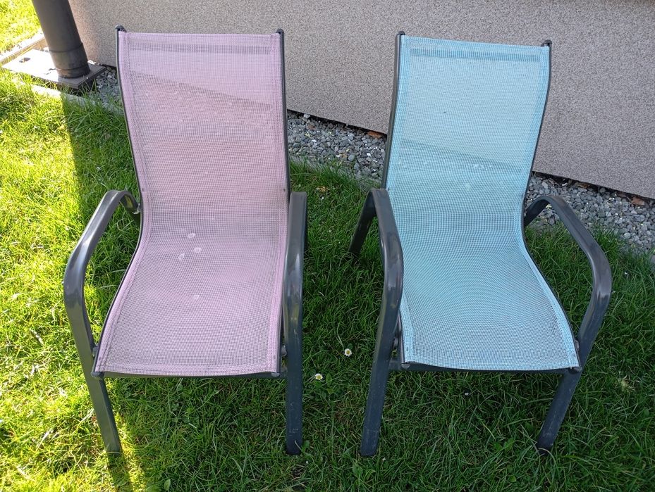 2 krzesła ogrodowe dla dzieci metalowe