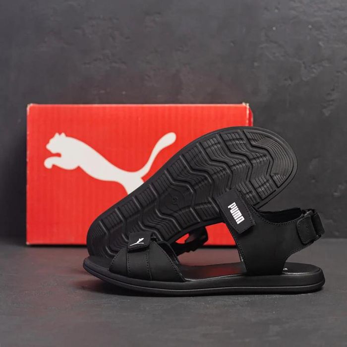 Чоловічі шкіряні босоніжки Puma Black