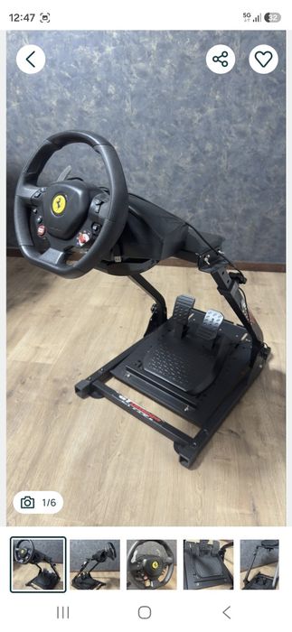 Volante Thrustmaster T80 Ferrari 488 GTB completo + base suporte que permite obter o máximo conforto !!