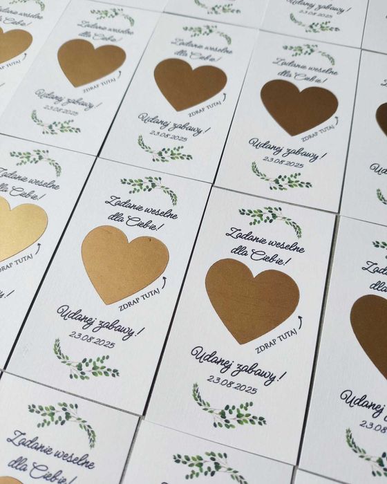 Zdrapki weselne kwiatowe wzory