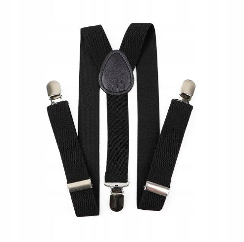 SZELKI do spodni DZIECIĘCE dla chłopca CZARNE regulowane 80 cm- 130 cm (006SZD)