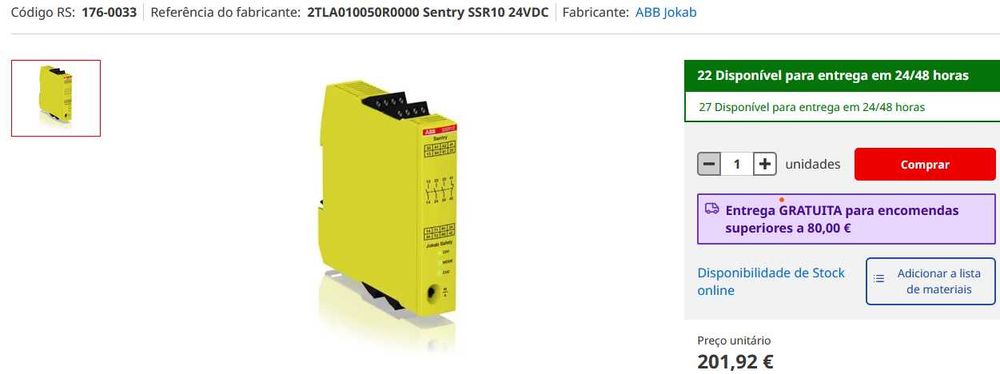 ABB Jokab Sentry SSR10 Dual-Channel Safety Relays, 24 VDC.64741082065666121