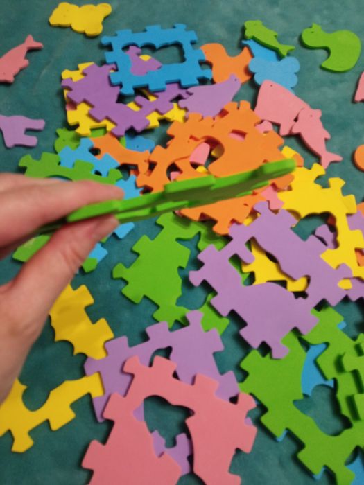 Puzzle piankowe kolorowe ZWIERZĄTKA 44 ekementy