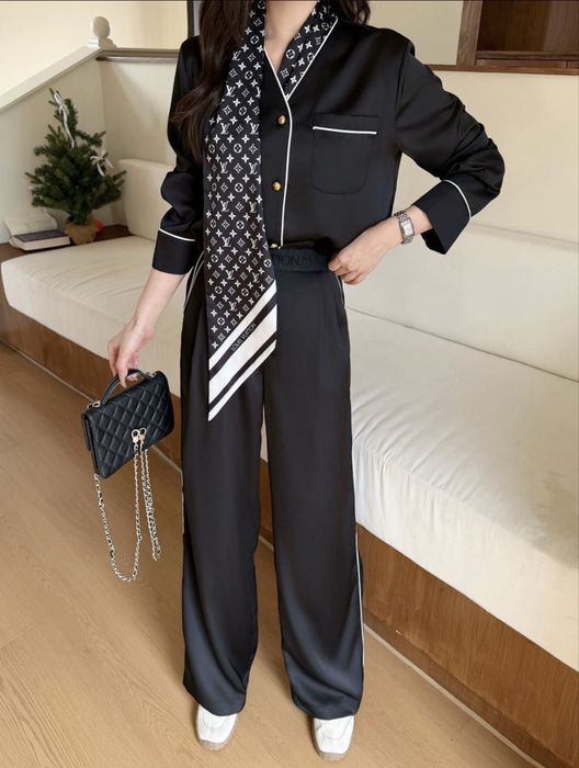 LV Louis Vuitton. Komplet, zestaw, piżama, Spodnie, Koszula  Louis Vuitton