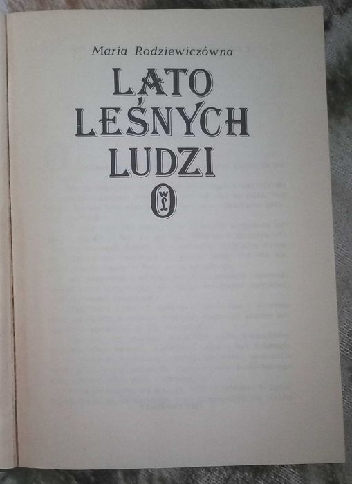 Maria Rodziewiczówna Lato leśne ludzi