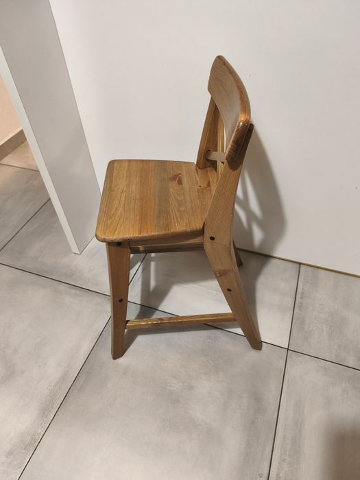 Krzesełko dziecięce Ikea INGLOF bejca patynowa