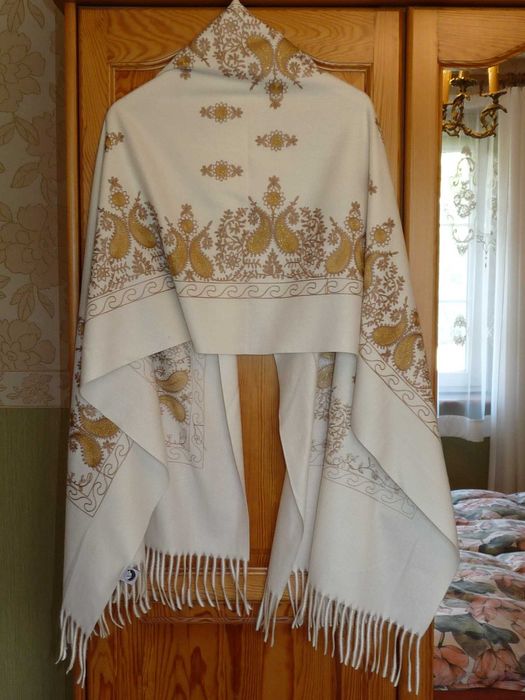 Kaszmirowy stylowy nowy duży szal klasy Willi