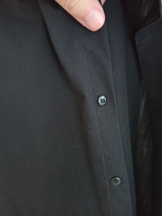 Koszula męska czarna Konsul długi rękaw ok. 190 cm