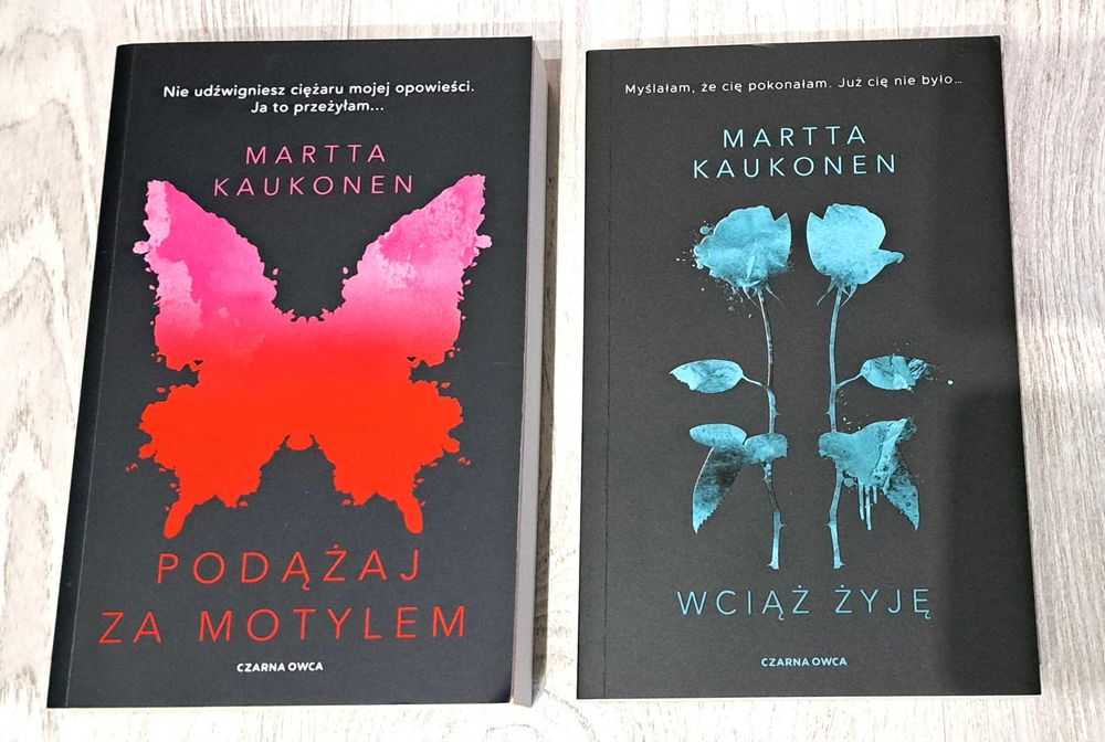 2x Martta Kaukonen Podążaj za motylem + Wciąż żyję   JAK NOWE