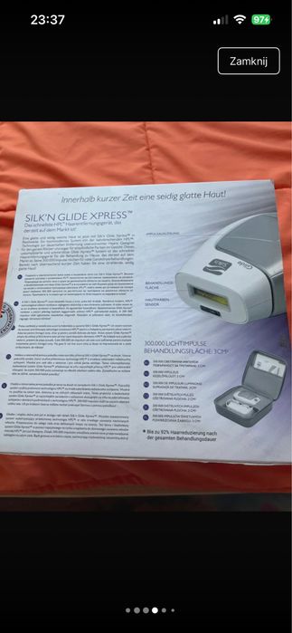 Urzadzenie do usuwania owlosienia Silk’n glide technologia HPL