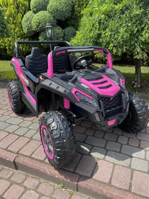 Dwuosobowy samochód na akumulator Buggy dla 2 dzieci 4X200W 24V RÓŻOWY