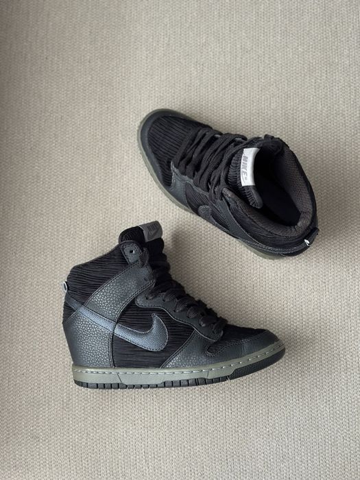 Oryginalne czarne Nike Dunk Sky Hi 36 22.5 cm sneakersy damskie