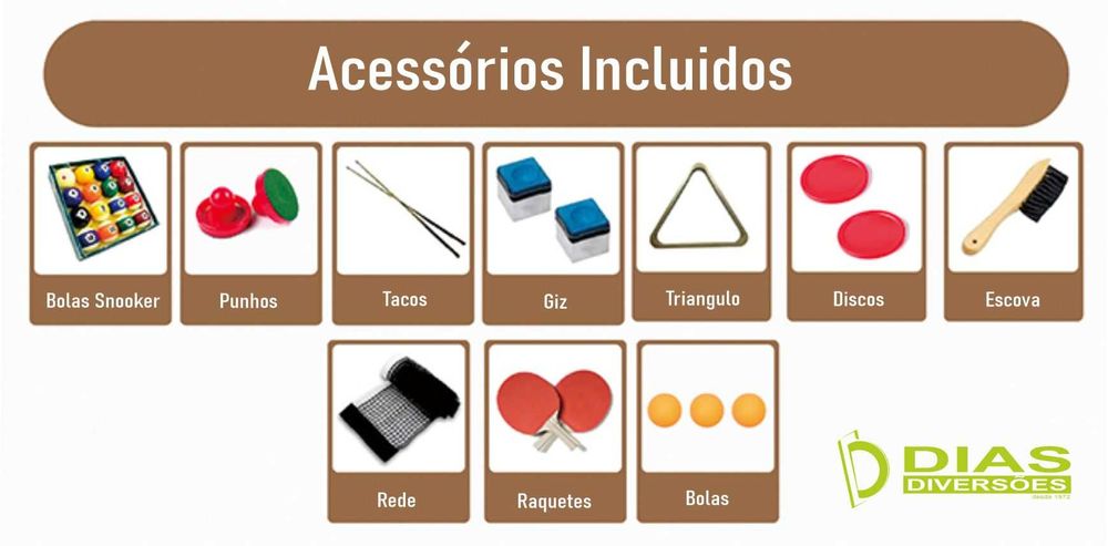 Snooker/Bilhar 4 em 1 - Novas