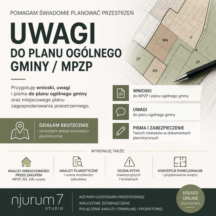 Analiza nieruchomości przed zakupem - KW | MPZP | plan ogólny | ryzyka,