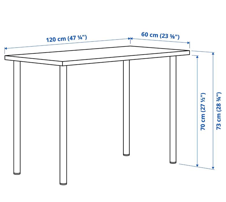 Mesa com pernas branca y  carvalho