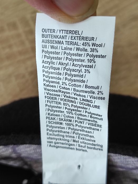 Kaszkiet z daszkiem River Island Wool rozmiar uniwersalny