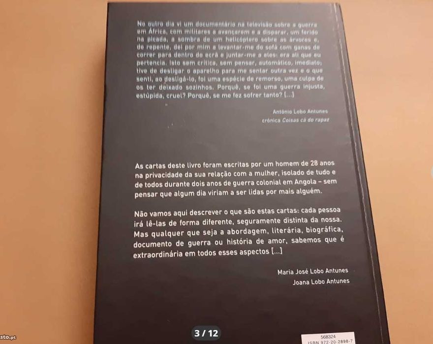 D´este Viver Aqui Neste Papel Descripto-Cartas da Guerra/ A. L Antunes