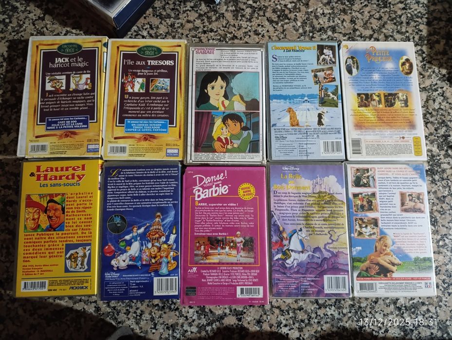 VHS de filmes infantis em francês
