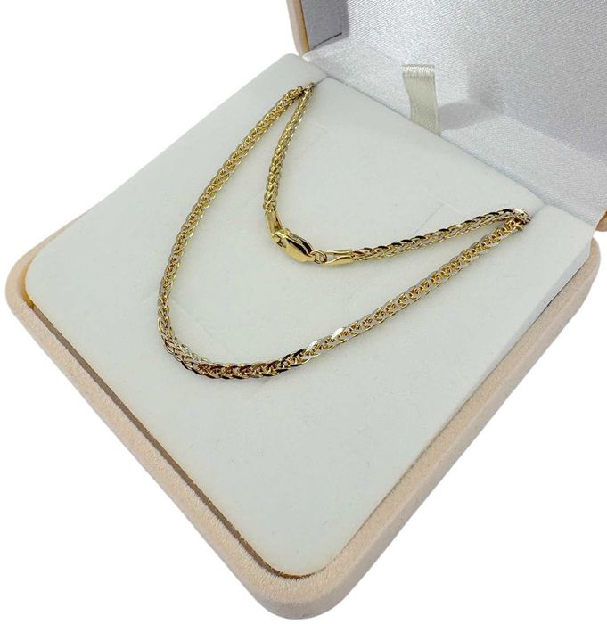 przepiękny złoty łańcuch lisi ogon 9,90 g 585 dł. 50 cm